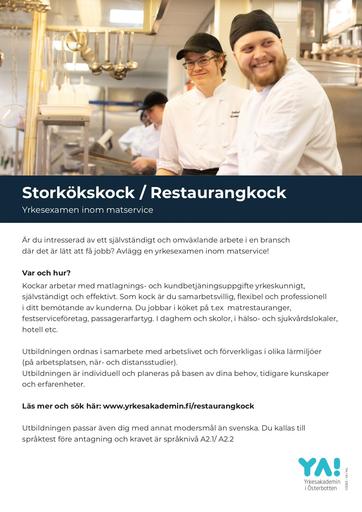 Storkökskock 2023