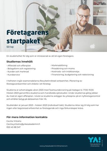 YA infoblad företagarens startpaket 2022