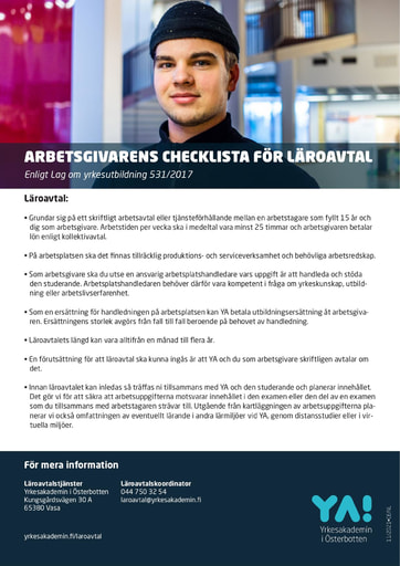 Arbetsgivarens checklista