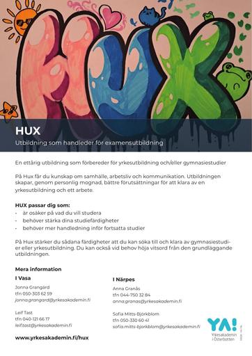 YA infoblad HUX 2025