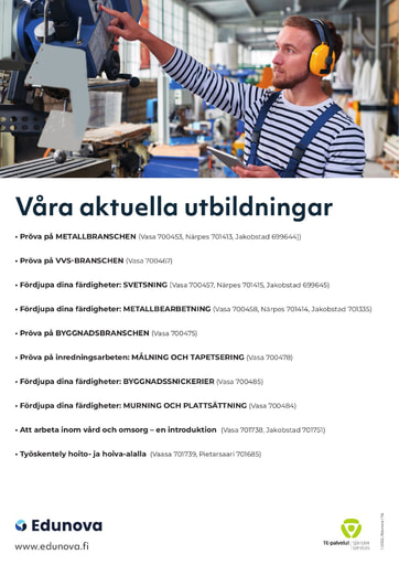 YA infoblad TE byrån skräddarsydda lista 2021