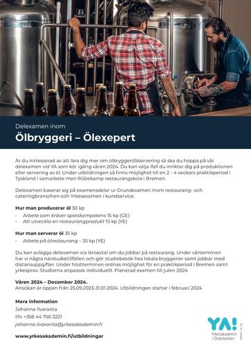 YA infoblad ölexpert 2023