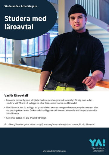 Läroavtal flyer studerande