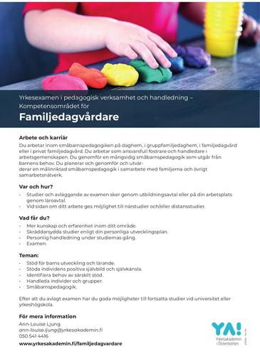 YE KO för familjedagvårdare 2024