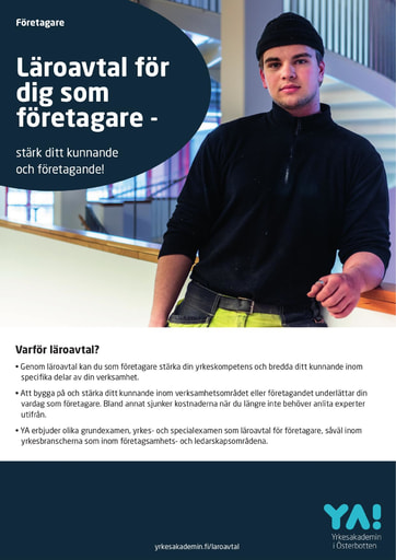 Läroavtal flyer företagare