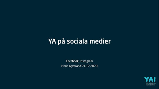 YA på sociala medier